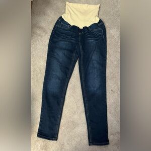 Indigo Blue Maternity Skinny Jeans Secret Fit Belly Dark Wash Size M